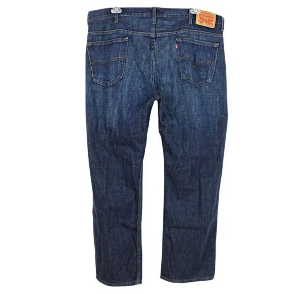 Levi’s 569 Loose Fit Jeans Straight Leg Dark Wash Men's Size 42 X 31.5 (Altered)